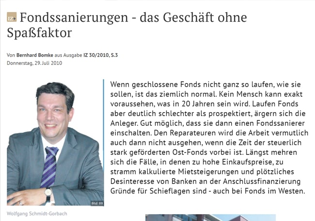 Immobilienzeitung Interview Bernd Nußbickel Fondssanierungen